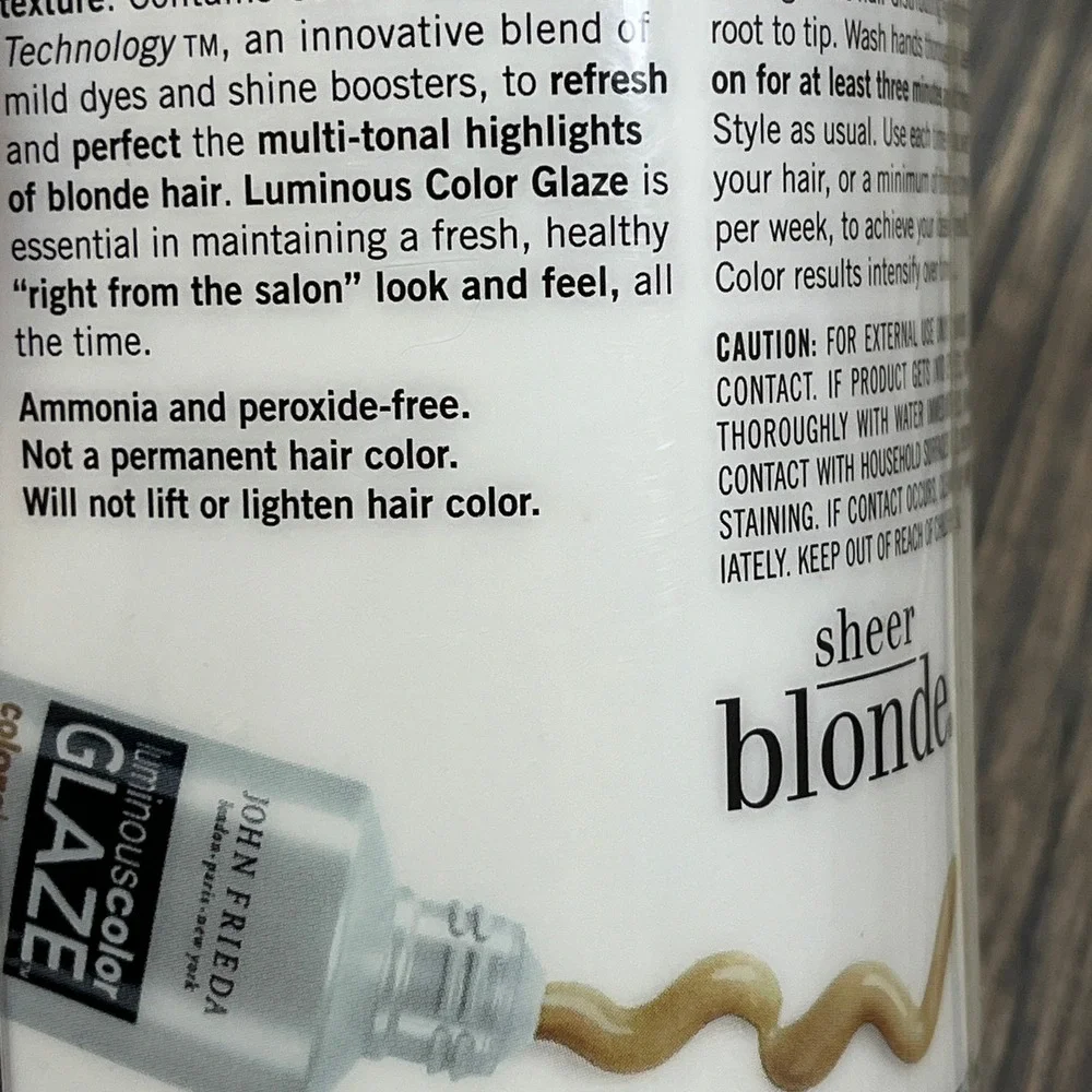 John Frieda Hair Glaze 6.5oz Honey to Caramel Luminous Color Shine